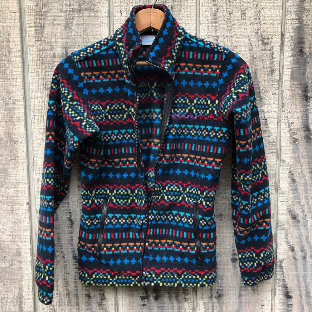 COLUMBIA multicolored zippered fleece
